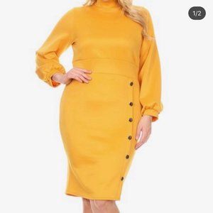Mustard Midi Bodycon Dress